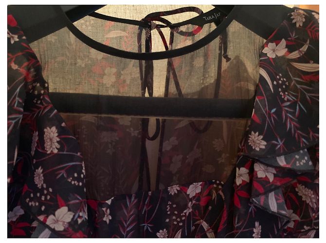Tara Jarmon Langes Kleid mit langen Ärmeln Dunkelblau - Ansicht 5