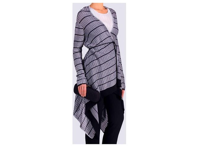Cárdigan Roland Mouret Doncaster Negro Plata - vista 2