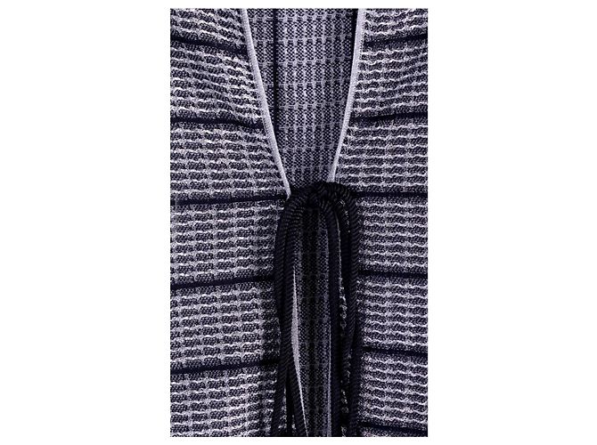 Cárdigan Roland Mouret Doncaster Negro Plata - vista 3