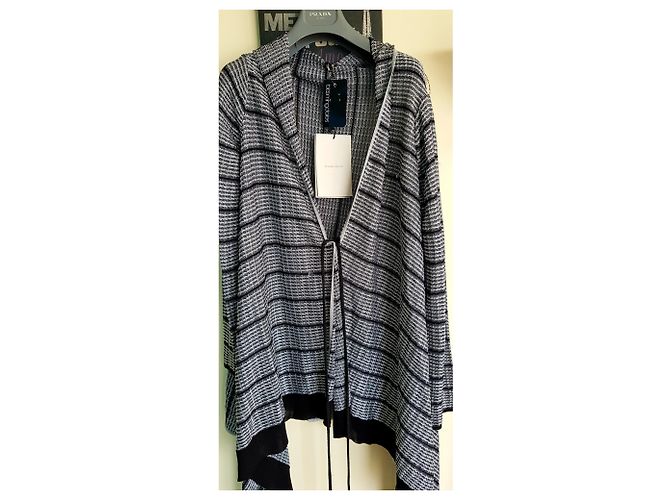 Cárdigan Roland Mouret Doncaster Negro Plata - vista 4