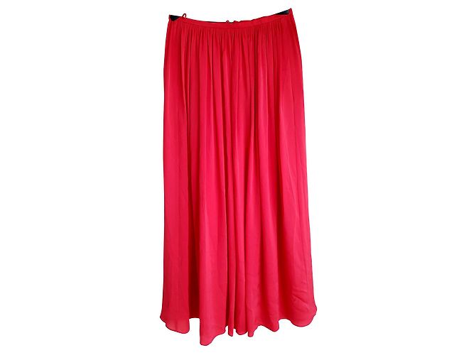 Gonna lunga in seta Giorgio Armani Corallo - vista 2