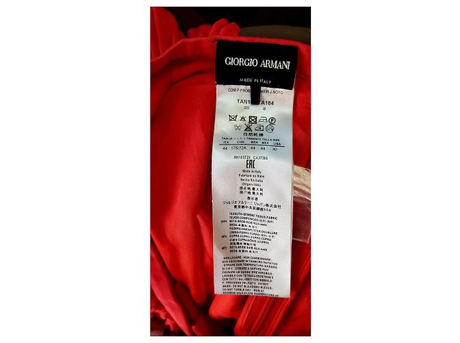 Gonna lunga in seta Giorgio Armani Corallo - vista 3