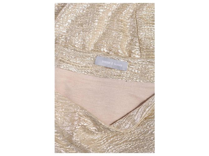 Jupe dorée Samsoe & Samsoe en polyester Taille S - vue 3