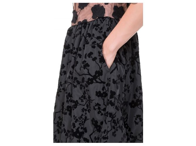 Abito in pizzo Max Mara nero e beige - vista 2