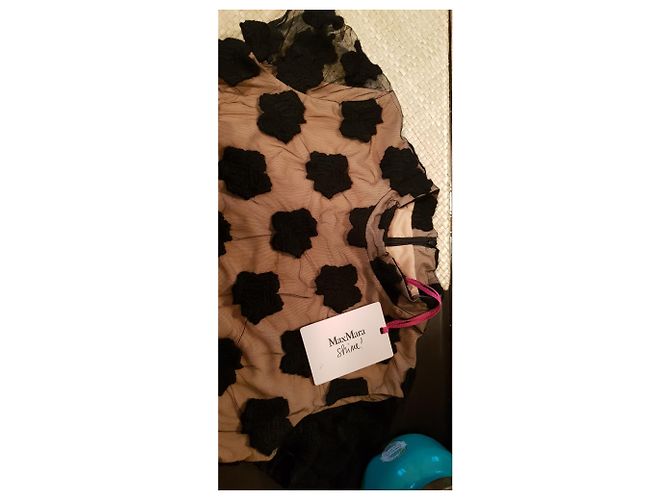 Abito in pizzo Max Mara nero e beige - vista 4