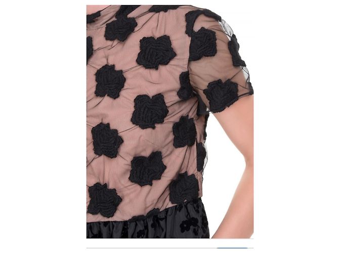 Abito in pizzo Max Mara nero e beige - vista 5
