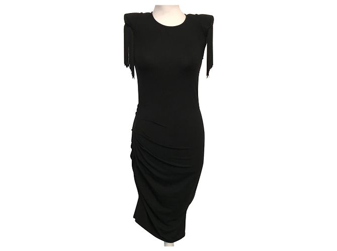 Vestido negro Patrizia Pepe de viscosa - vista 2