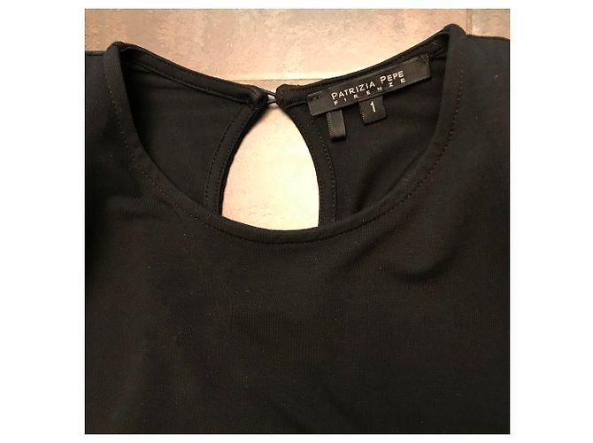 Vestido negro Patrizia Pepe de viscosa - vista 3