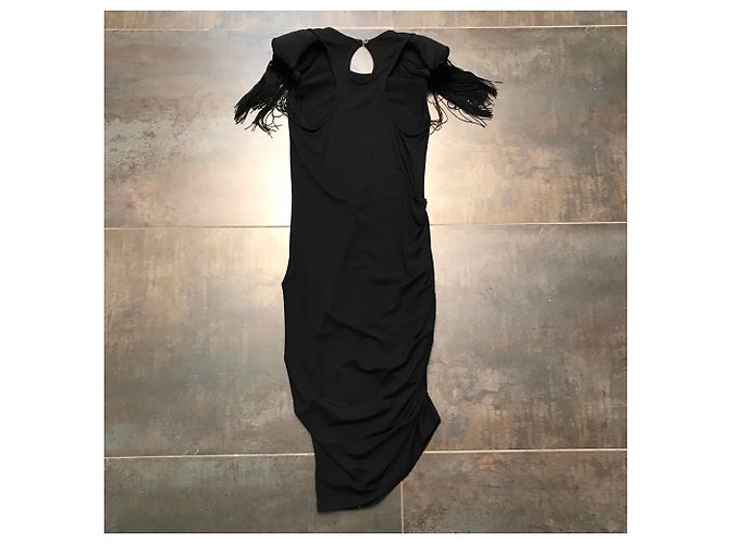 Vestido negro Patrizia Pepe de viscosa - vista 4