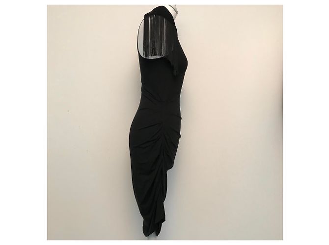 Vestido negro Patrizia Pepe de viscosa - vista 6