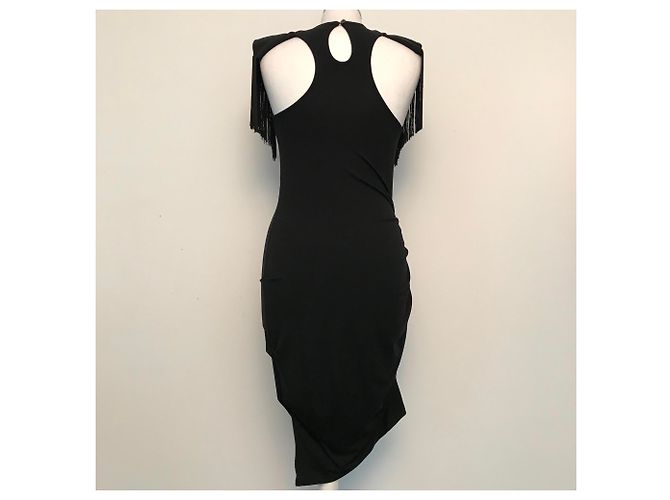 Vestido negro Patrizia Pepe de viscosa - vista 7