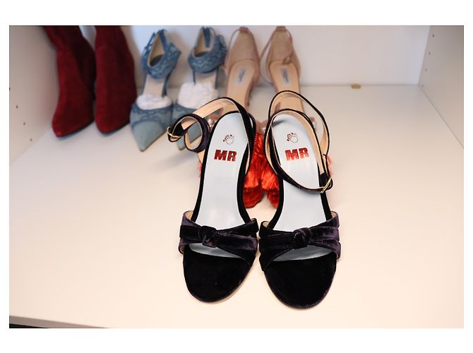 Autre Marque Sandali MR BY MAN REPELLER Blu in Tessuto - vista 2