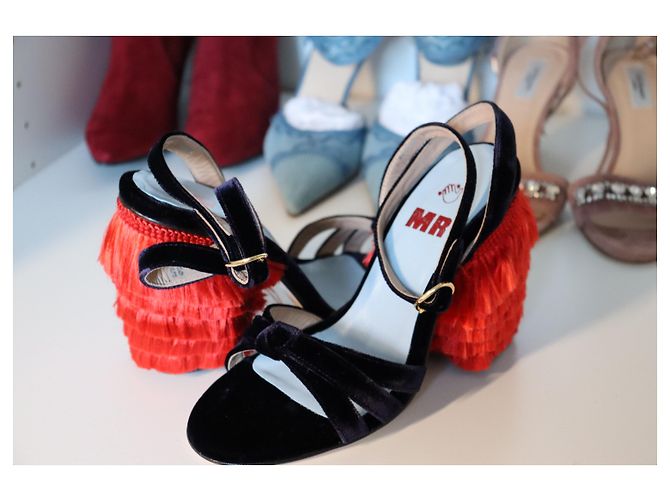 Autre Marque Sandali MR BY MAN REPELLER Blu in Tessuto - vista 3