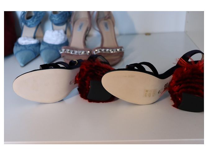 Autre Marque Sandali MR BY MAN REPELLER Blu in Tessuto - vista 4