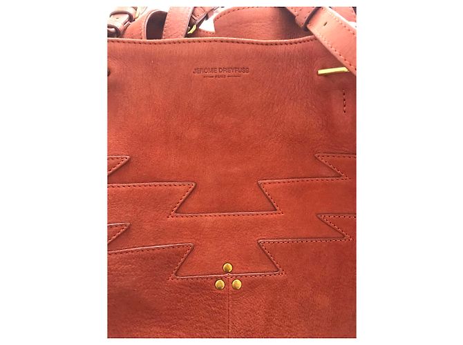 Borsa a mano Jerome Dreyfuss Mauritius in pelle di cervo Rame XL - view 2
