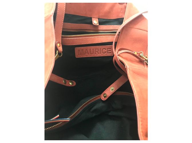 Borsa a mano Jerome Dreyfuss Mauritius in pelle di cervo Rame XL - view 4