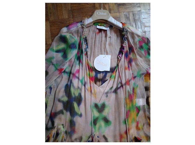 Abito Chloé in seta multicolore - vista 2