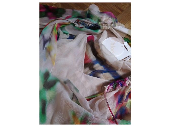 Abito Chloé in seta multicolore - vista 5