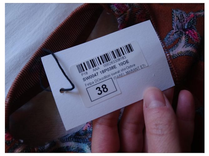 Isabel Marant Etoile Kinshasa Sweatshirt Ocker Baumwolle Hellbraun - Ansicht 3