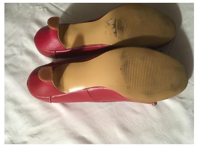 Mocassini Balenciaga Pelle Borgogna 38 Bordò - vista 5