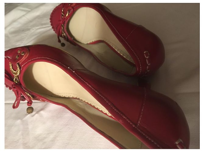 Mocassini Balenciaga Pelle Borgogna 38 Bordò - vista 9