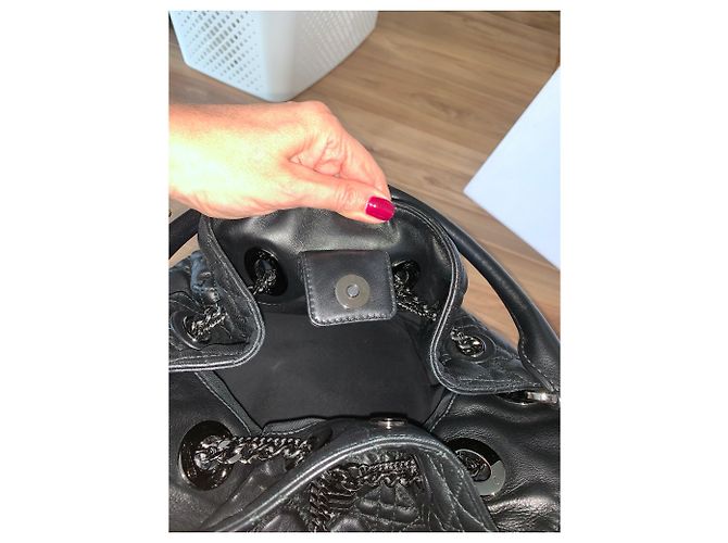 Borsa a secchiello Christian Dior Chri-Chri in pelle nera Nero - vista 4