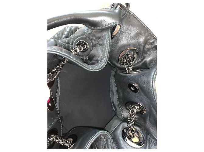 Borsa a secchiello Christian Dior Chri-Chri in pelle nera Nero - vista 5