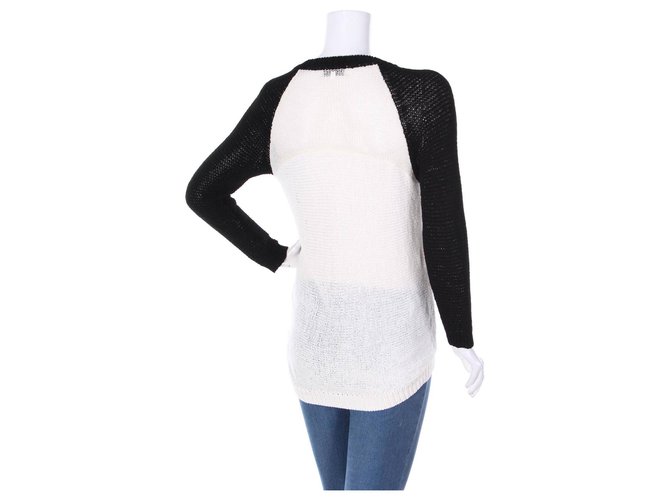 Sweater Sandro Preto e Branco - vista 2
