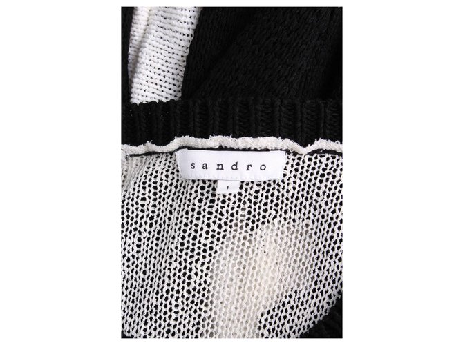 Sweater Sandro Preto e Branco - vista 3