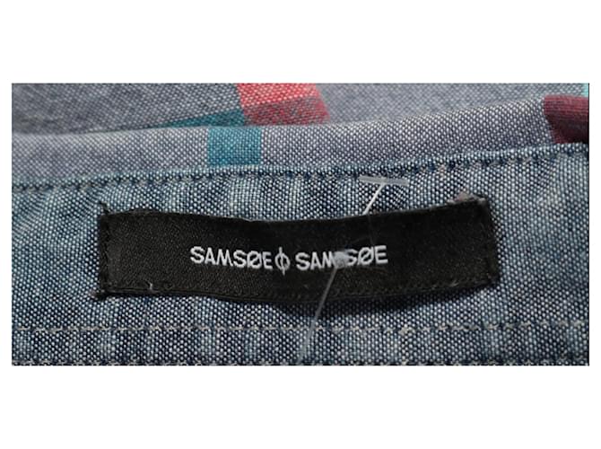 Camisa de algodón con estampado de tartán Samsoe & Samsoe M Multicolor - vista 2