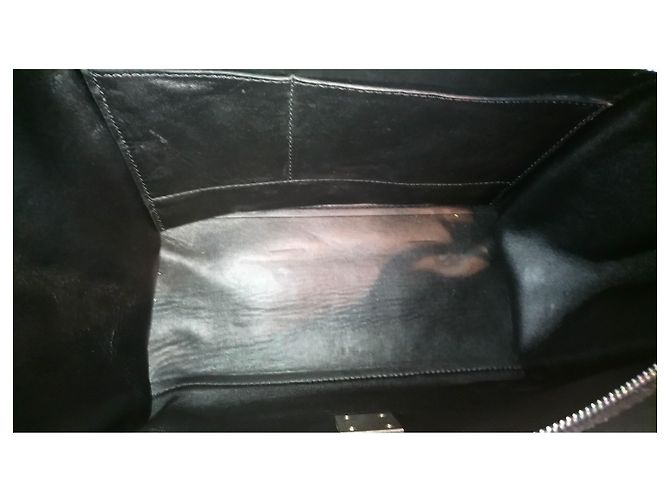 Borsa a mano Céline Trapèze in pelle nera Nero - vista 10