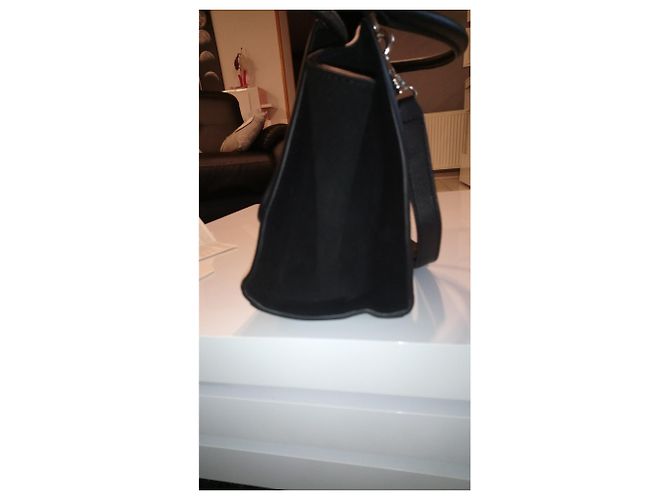 Borsa a mano Céline Trapèze in pelle nera Nero - vista 13
