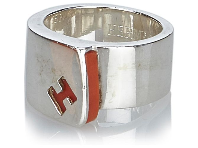 Hermès Anillo Hermes Silver Silver Candy Plata Naranja - vista 2