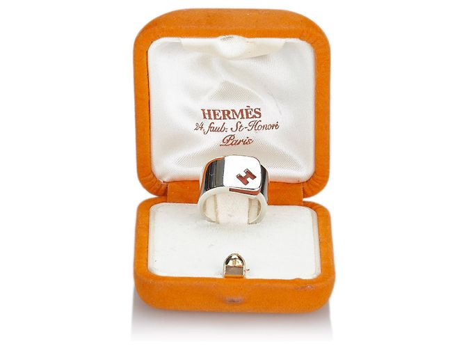 Hermès Anillo Hermes Silver Silver Candy Plata Naranja - vista 6
