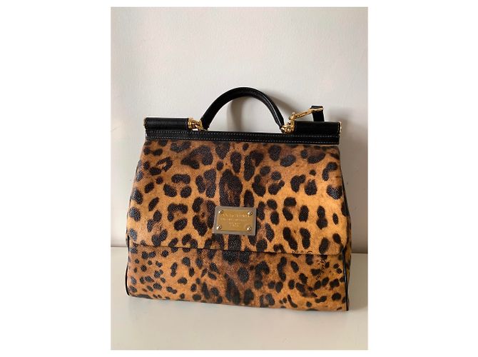 Borsa a mano Dolce & Gabbana Sicily in pelle leopardata Stampa leopardo - vista 2