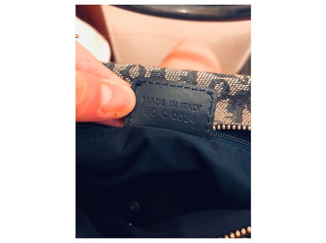 Christian Dior Borsa con motivo a trotter obliquo Blu - vista 4
