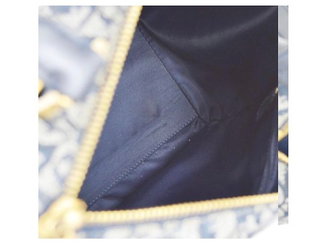 Christian Dior Borsa con motivo a trotter obliquo Blu - vista 6