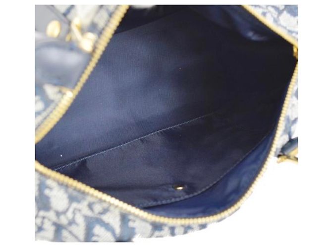 Christian Dior Borsa con motivo a trotter obliquo Blu - vista 7