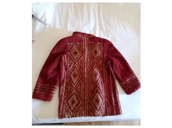 Christian Dior giacca vintage in astrakan Rosso - vista 2