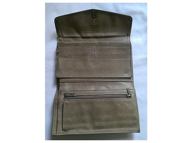 Autre Marque Lancaster Leder Geldbörse Beige - Ansicht 7