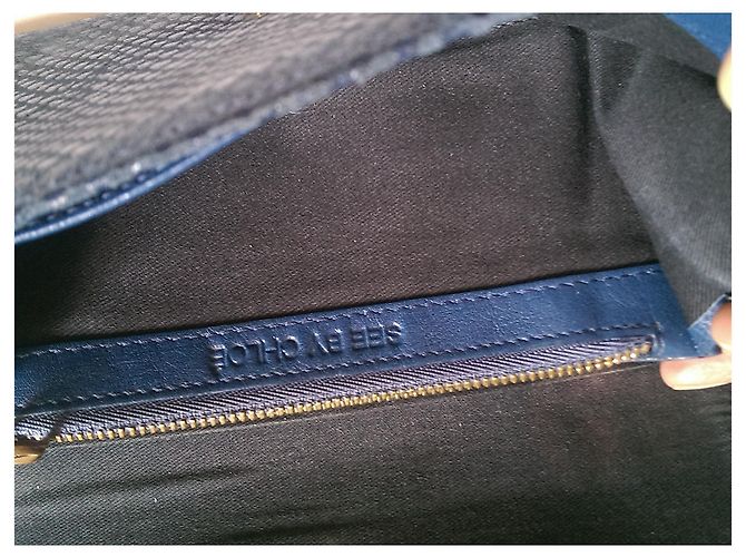 Cartera See by Chloé de cuero azul - vista 4
