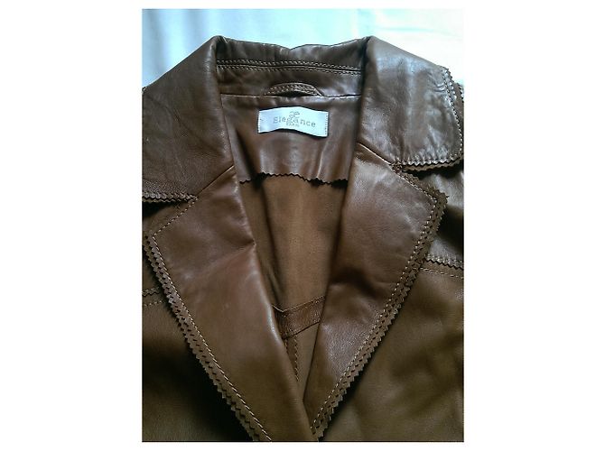 Autre Marque Elegance Paris Lammlederjacke Camel - Ansicht 3