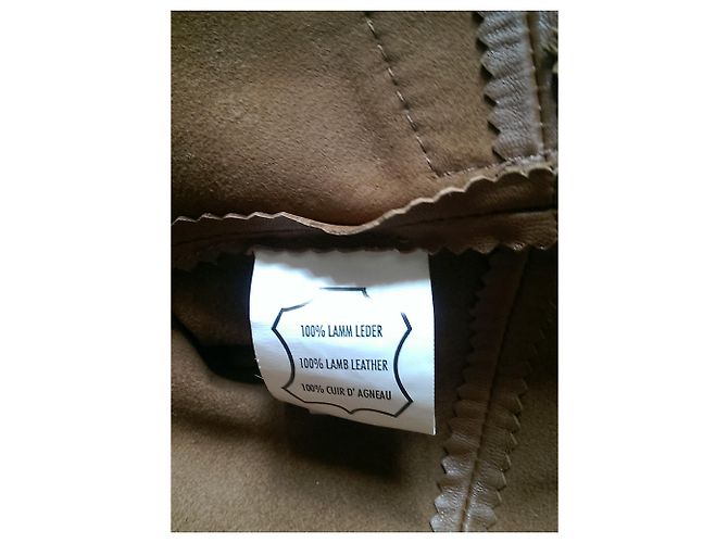 Autre Marque Elegance Paris Lammlederjacke Camel - Ansicht 5