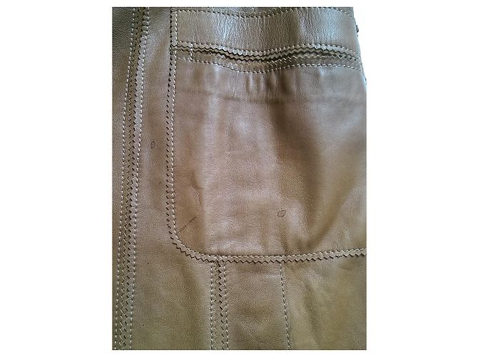 Autre Marque Elegance Paris Lammlederjacke Camel - Ansicht 7