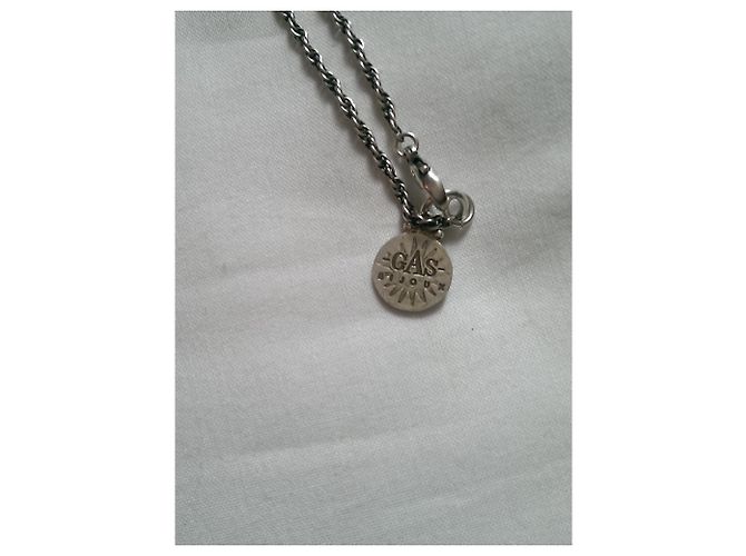 Gas Collana lunga in metallo argentato Argento - vista 3