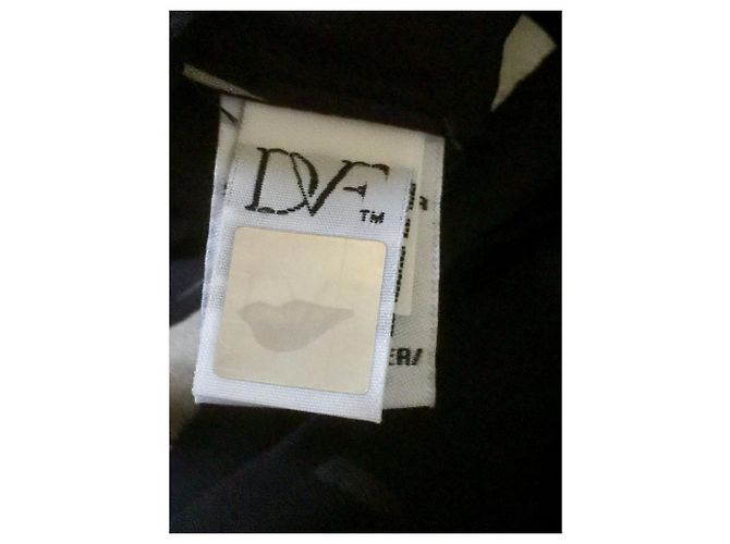 Diane Von Furstenberg Brenndah asymmetrisches Kleid Schwarz Weiß - Ansicht 4