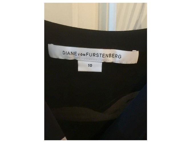 Diane Von Furstenberg Brenndah asymmetrisches Kleid Schwarz Weiß - Ansicht 5