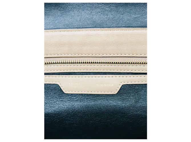 Trapèze Borsa Trapeze Céline beige in pelle - vista 5