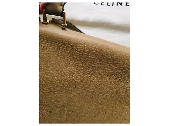 Trapèze Borsa Trapeze Céline beige in pelle - vista 7