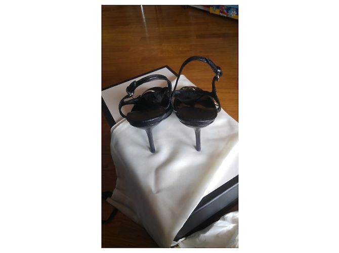 Gucci Sandali gioiello in pelle di lucertola - vista 7